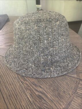 Vintage 70s/80s Totes "Rain Rolls Right Off" Tweed Bucket Hat - Size XL
